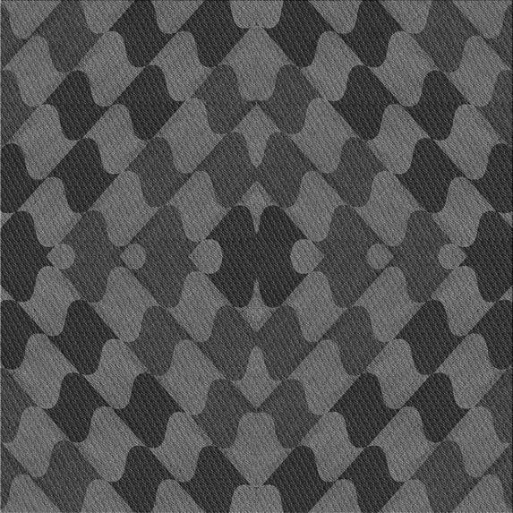 Ahgly Company Indoor Square Patterned Oil Black Area Rugs, 8' Square
