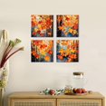 thumbnail image 3 of Maple Leaf Wall Art Aesthetic Watercolor Red Yellow Plant Leaves Canvas Prints Artwork for Living Room Country Fall Botanical Pictures Autumn Forest Painting Bedroom Kitchen Home Decor 12x12 4P, 3 of 5
