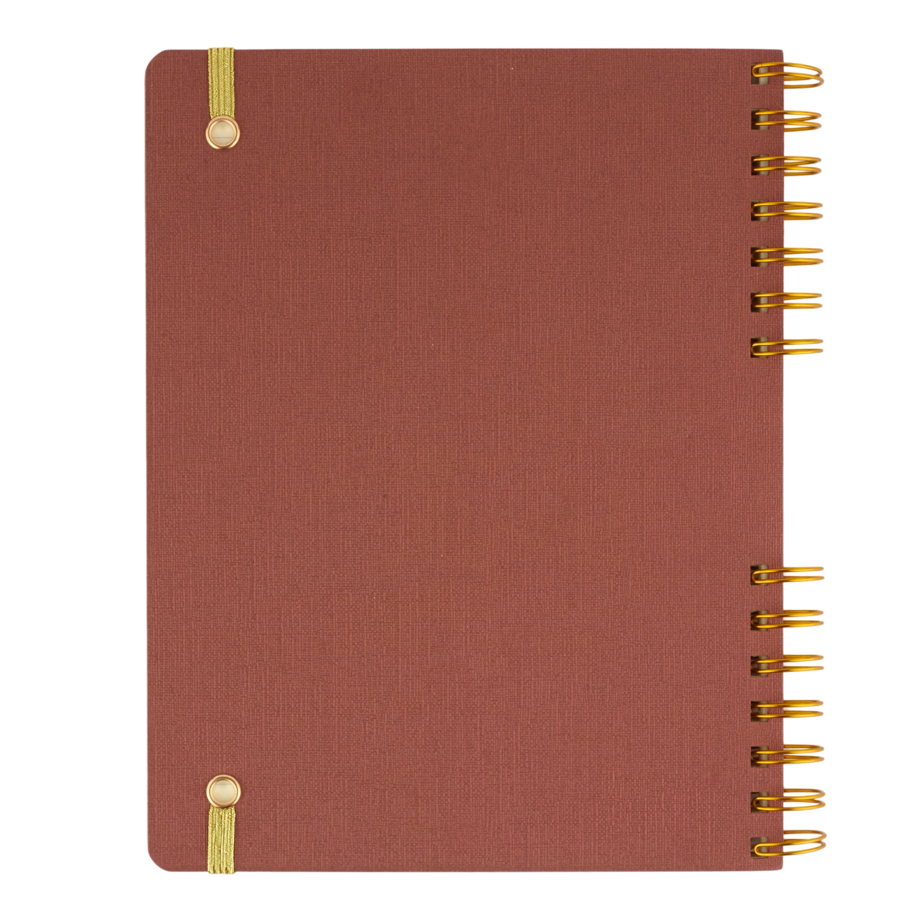 U Style Antimicrobial Linen Textured Hard Cover Journal with Microban, 7.75" x 10", Brown, 200 Pages