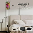 thumbnail image 2 of Modern Standing Floor Lamp Abstract Colorful Textural Heart Painting Heart Shape Vibrant Hues Dimmable Metal Pole Lamp with Linen Lampshade for Living Room LED Bulb Included, 2 of 8