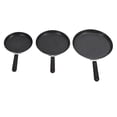 thumbnail image 2 of 3 Piece Frying Pan Set Black Aluminum Alloy Portable Anti Stick Frying Pan for Egg Mille Feuille Pizza, 2 of 10