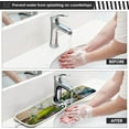thumbnail image 5 of Coolnut Summer White Pond Lily Sink Splash Guard for Faucet 2 Packs Faucet Absorbent Mats, Lotus Flower Faucet Handle Drip Catcher Quickly Drying Mat for Kitchen Counter Bathroom, 14.9"x5.5", 5 of 7