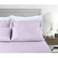 thumbnail image 5 of Threadmill Home Linen Cotton Full Size Sheet, Damask Jacquard, 16” Deep Pocket, 4 Pieces, Lilac, 5 of 5