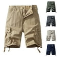 thumbnail image 4 of Dvprdro Mens Summer Classic Cargo Shorts Casual Solid Button Outdoors Beach Work Shorts with Pockets, 4 of 4