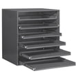 thumbnail image 1 of Heavy Duty Bearing Slides Rack - Holds 6 Large Compartment Boxes, Gray, 1 of 1