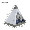 thumbnail image 3 of Outdoor Sunbed with Colorful Pillows, 90.5" Wicker Patio Daybed with Cushions, Tent Shape, 3 of 11