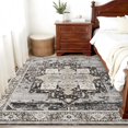 thumbnail image 4 of General Washable 5 x 5 Square Rug- Area Rugs for Living Room Stain Resistant Carpet Soft Rugs for Married Woman in Bedroom Kitchen Dining Room with Non Slip Backing Home 5x5 Black, 4 of 16