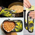 thumbnail image 5 of Yayeee Oven Mitts and Pot Holder Set of 4 Heat Resistant Kitchen Gloves Baking Hot Pad, Yellow Flowers, 5 of 5