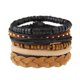 thumbnail image 3 of 2pcs Simple Woven Leather Bracelet Vintage Wrap Vintage Wristband Cuff Hand Accessary for Men Women (A and B Style), 3 of 4