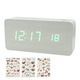thumbnail image 1 of Amdohai Réveil Numérique en Bois 8 Niveaux de Luminosité Réglable Horloge Numérique avec, 1 of 9