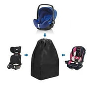 Fixdono Car Seat Travel Bag, Easy Carry Durable Seat Gate Check Bag, Carseat Travel Cover, Water Dirt Tear Resistant, Black, 1 Pack