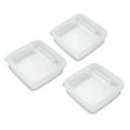 thumbnail image 1 of Flip Top Cheese Container, Durable Square 3Pcs Large Capacity Space Saving Food Storage Box  For Refrigerator, 1 of 8