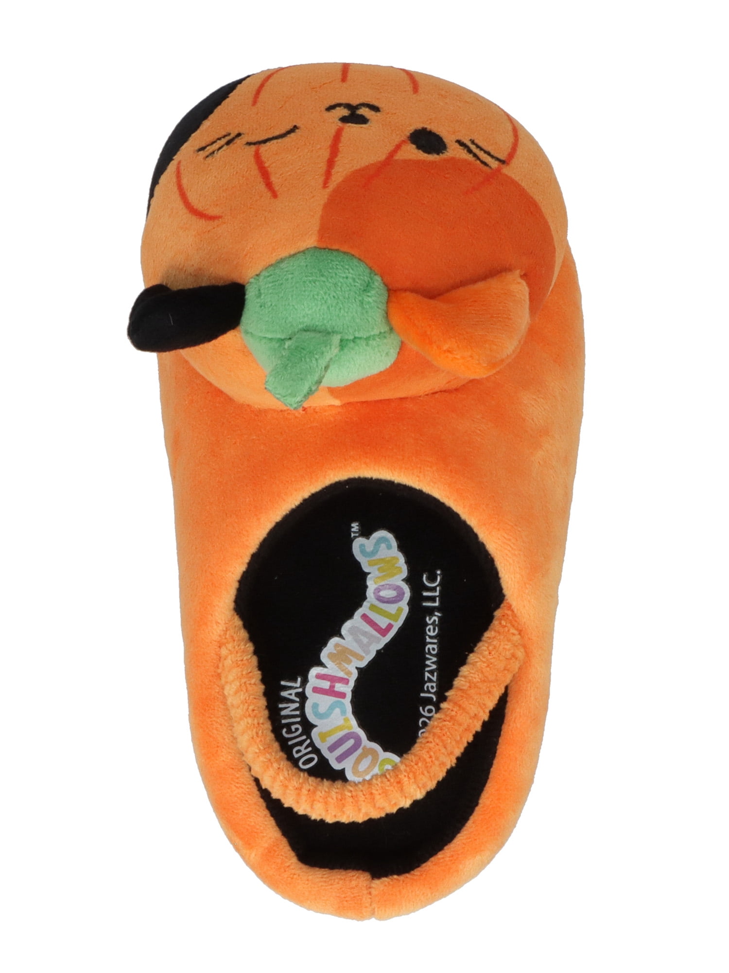 Toddler, Little & Big Kids Squishmallows Cam the Cat Orange Pumpkin Halloween Slipper
