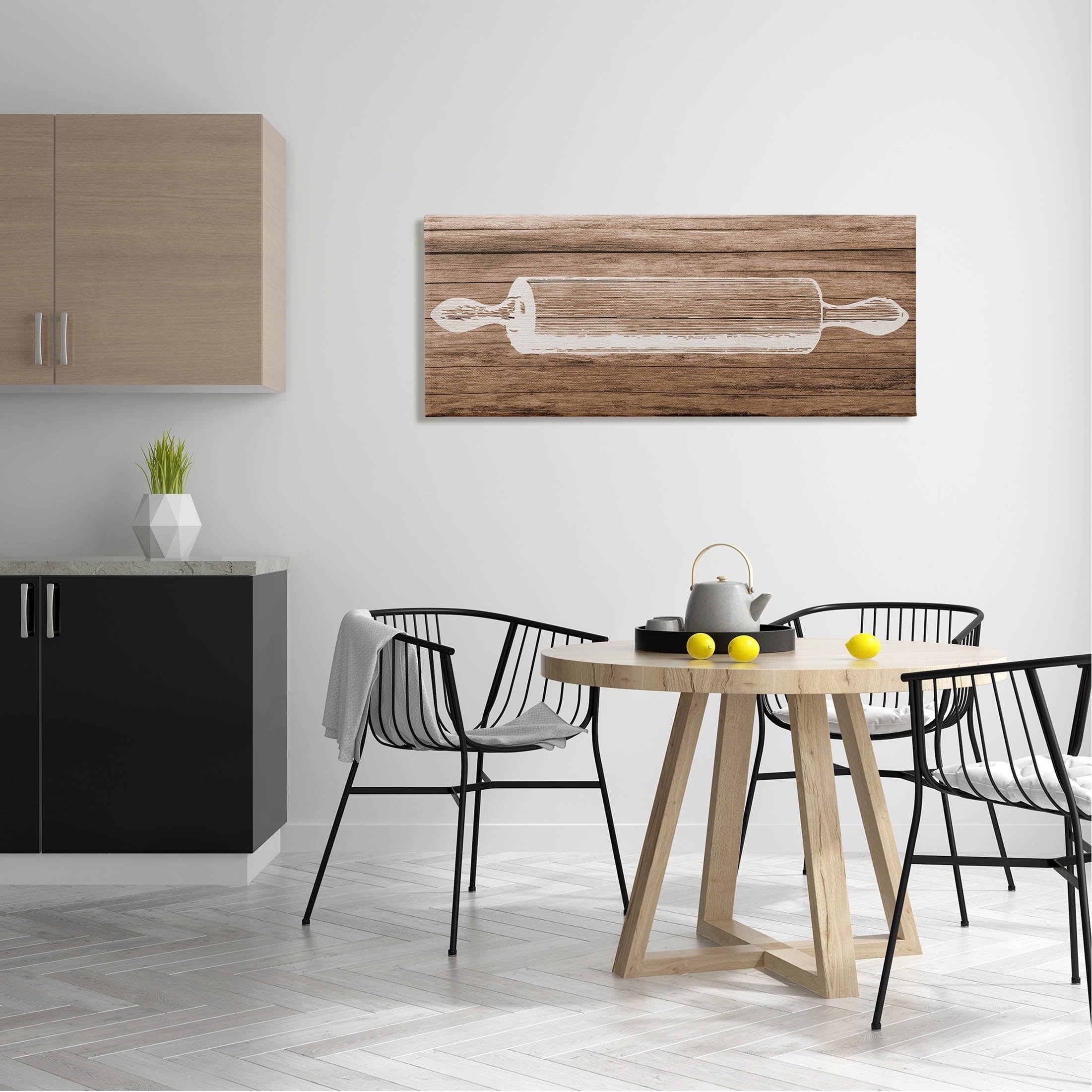 Stupell Industries Rustic Kitchen Rolling Pin Graphic Art Gallery Wrapped Canvas Print Wall Art, Design by Lil' Rue