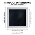 thumbnail image 4 of 20x20 Shadow Box Frame White Wood | With a 3/4" Usable Display Depth | Includes a Black Real Suede, 4 of 6