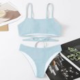 thumbnail image 5 of Sngxgn Women's High Waisted Bikini Sets High Cut Bathing Suits Two Piece Cut Out Swimsuits(Light Blue,M), 5 of 5