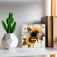 thumbnail image 5 of Bee and Sunflower Wooden Box Sign Bee Gifts Funny Spring/Summer Bee Sign Chic Farmhouse Decor Table Centerpiece Wood Block Signs Housewarming Gifts 7x7 In, 5 of 6