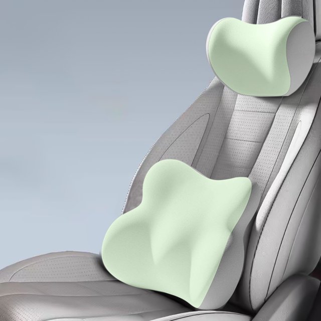 COM1950s Neck Pillows for Travel, Lumbar Support Pillow, Car Headrest Lumbar Cushion Set Girls Colorful Lumbar Cushion Backrest Driving Seat Car Lumbar Support Neck Pillow, Lumbar Support Pillow