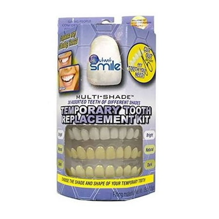 Instant Smile Temporary Tooth Kit DELUXE 3 SHADES of Temporary Teeth Included