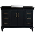 thumbnail image 2 of 49 in. Single Wooden Vanity  Dark Gray with Black Galaxy Granite Round Sink, 2 of 15