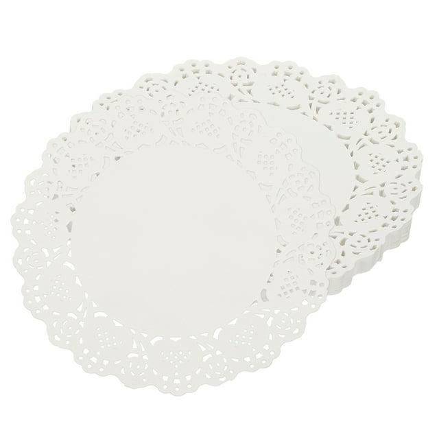 140pcs Paper Doilies, 8.3 inch Round Lace Doilies Disposable Paper Placemats White