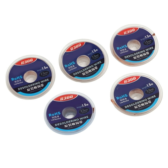 Fil de Dessoudage, 5pcs Fil de Soudure Faible Fil de Soudure Fil de Soudure Cuivre Fil de Soudure Conception Exquise