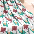 thumbnail image 3 of White Cartoon Cute Dinosaurs Pattern Blanket,Comfortable Soft Lamb Wool Throw Blanket,All Season,Warm Lightweight Blankets for Sofa Bed Couch Living Room Chair,30"x40", 3 of 4