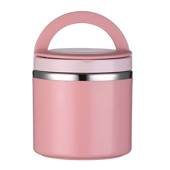 ACDANC 20oz Stainless Steel Vacuum Insulated Thermos Food Jar,Thermos for Hot Food and Cold Food,Wide Mouth Leak-Proof Soup Thermos for Adults,Pink