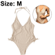 thumbnail image 2 of Traje de baño de una pieza de corte alto para mujer, monokini fruncido con control de abdomen, bikini acanalado con lazos laterales, 2 of 5