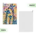 thumbnail image 2 of ONETECH Giraffes Watercolor Painting Faith Golf Towel Father's Day 24x16in 2PC, 2 of 7
