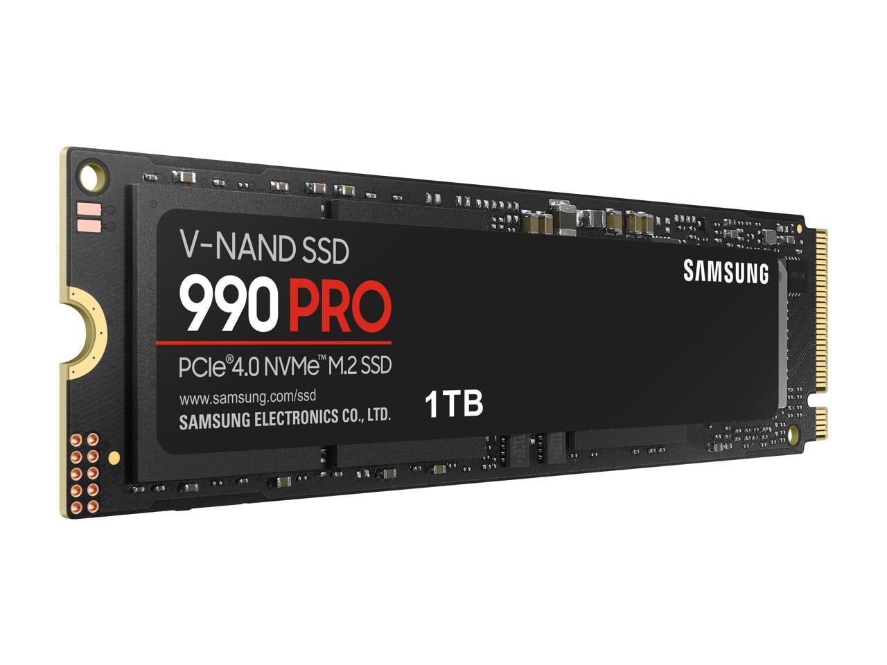 SAMSUNG 990 PRO M.2 2280 1TB PCIe Gen 4.0 x4, NVMe 2.0 V7 V-NAND 3bit MLC  Internal Solid State Drive (SSD) MZ-V9P1T0B/AM 