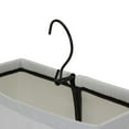Household Essentials Canvas Hanging Hamper Bag, White with Black Trim