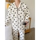 thumbnail image 1 of Pijama de pareja engrosado de algodón acolchado, ropa cálida para el hogar, cárdigan de manga larga simple y dulce con amor para hombres y mujeres, 1 of 6