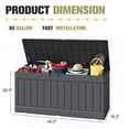 thumbnail image 7 of Homall 82 Gallon Outdoor Storage in Resin Deck Box Lockable Deck Box, Gray, 7 of 7