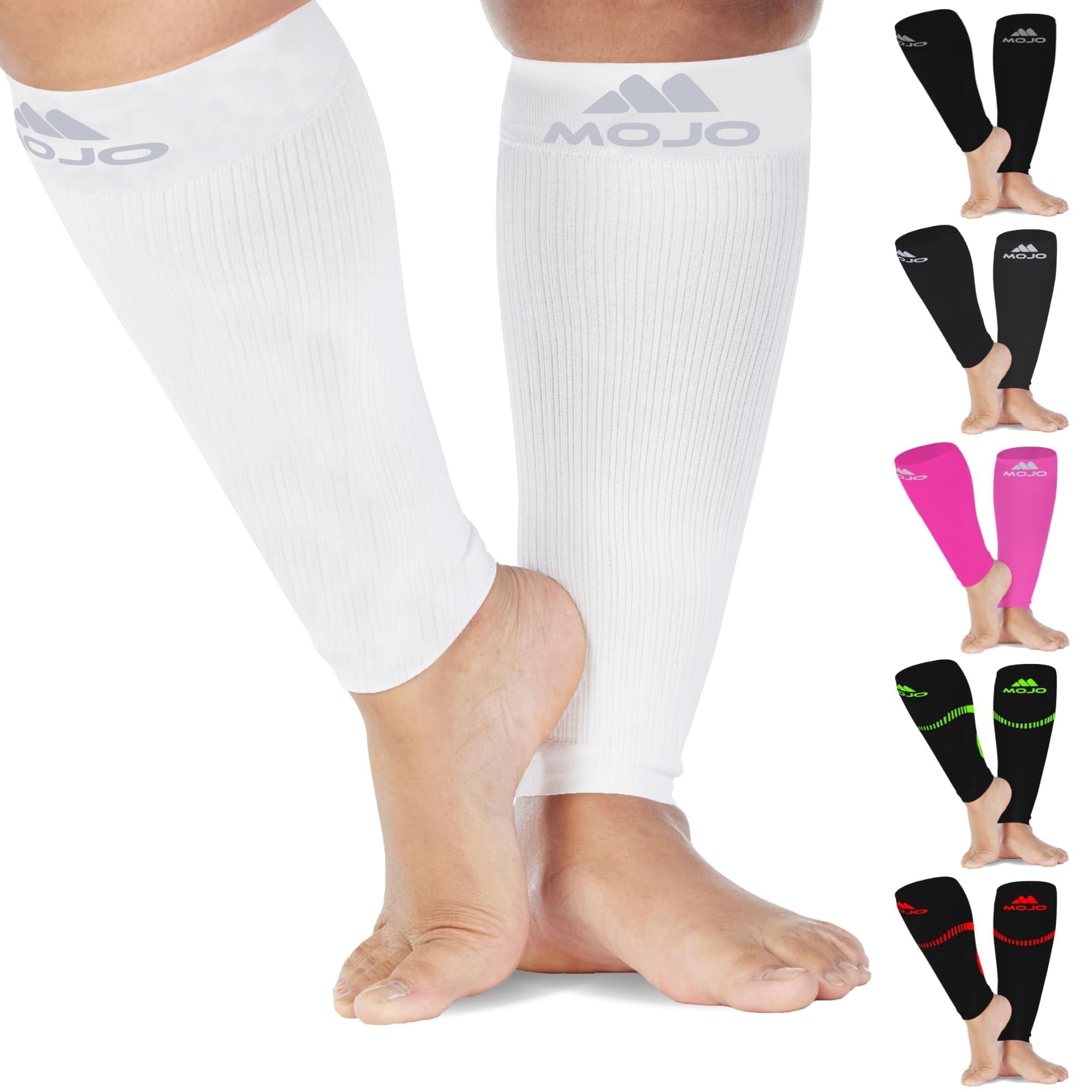 EVOPLECI Compression Calf Sleeves - 15-20mmHg, Wide Calf Fit, For Support & Pain Relief