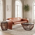 thumbnail image 3 of Kafig Coffee Table Bronze Coffee Table, Modern Style, Recycled Sand Cast Glass round shape tabletop, Iron, Indoor Living, 3 of 9