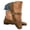Brown, variant on HXWCHs Women's Casual Low Heel On Shoes with Square toe and Retro Ankle Strap for Comfortable Everyday Walking 9 Black