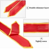 59.06 Inch Long Red Satin Graduation Sash with Gold Trim Sublimation ...