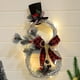 thumbnail image 1 of Decoración navideña Guirnalda de ratán decorativa con LED, forma de muñeco de nieve, guirnalda navideña artificial, decoraciones navideñas para interiores y exteriores, decoración navideña, 1 of 4