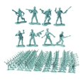 thumbnail image 1 of Tachiuwa Ensemble de 100 Figurines d'Action, Ensemble de Jeu Soldat Jouet pour Fête - Bleu, 4.5cm, 1 of 7