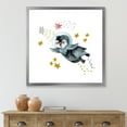 thumbnail image 3 of Designart 'Little Penguin Flying Planets and Stars I' Farmhouse Framed Art Print, 3 of 4