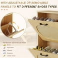 thumbnail image 3 of SUNCROWN Shoe Storage Cabinet with 2 Flip Drawers, Freestanding Narrow Shoe Rack Organizer for Entryway with Natural Semi-Circular Rattan Doors, Shoe Shelves, Brown, 3 of 7