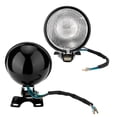 thumbnail image 2 of Faro De Motocicleta Universal Retro ANGGREK Carcasa Negra Lente Blanca Bombilla 35W 12V, 2 of 8