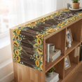 thumbnail image 6 of Table Runners 72 Inches Long Dress Scarves, Sunflower Farmhouse Kitchen Table Runner, Coffee Tablerunners, Yellow Summer Botanical Flowers Wooden 18x72 Inch, 6 of 9