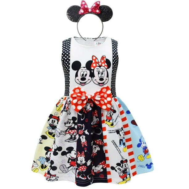 Disney filles princesse robe Mickey Halloween citrouille sans manches