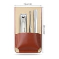 thumbnail image 3 of ZPAQI 3/4PCS Manicure Set Pedicure Nail Clippers File Cuticle Men Women for w/ Travel, 3 of 19