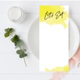thumbnail image 2 of Koyal Wholesale Illuminating Yellow Watercolor Printable Wedding Paper Menu Cards for DIY Printer, Pack of 52, 2 of 5