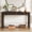 Espresso + Solid Wood+MDF, variant on Rustic Console Table with Curved Corners, 3 Concealed Drawers, Solid Wood Legs, Entryway Sofa Table for Hallway & Living Room, Black