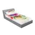 thumbnail image 2 of Ambesonne Flower Fitted Sheet & Pillow Sham Set, Blooming Orchid Pastel, Twinxl, Multicolor, 2 of 2