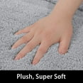 thumbnail image 5 of Findosom 2pcs Bathroom Rugs Set Non Slip Bath Rugs with U Shape Toilet Rugs Set Soft Absorbent Bath Mats Machine Washable Plush Shower Rug Grey 16"x24"+U 20"x24", 5 of 7
